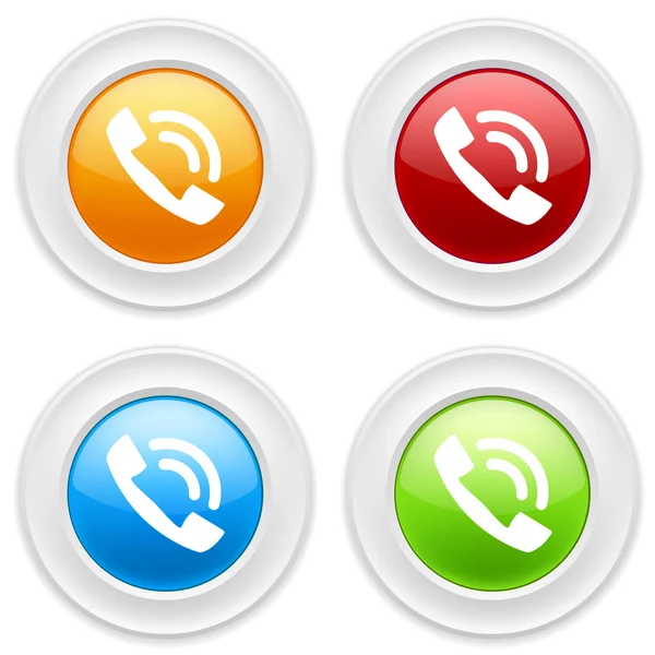 Buttons with phone ring icons — Stock Vector