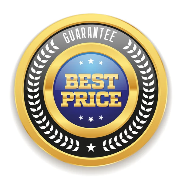 Blue best price badge — Stock Vector