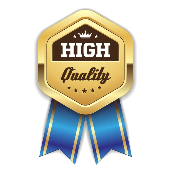 Badge de haute qualité or — Image vectorielle