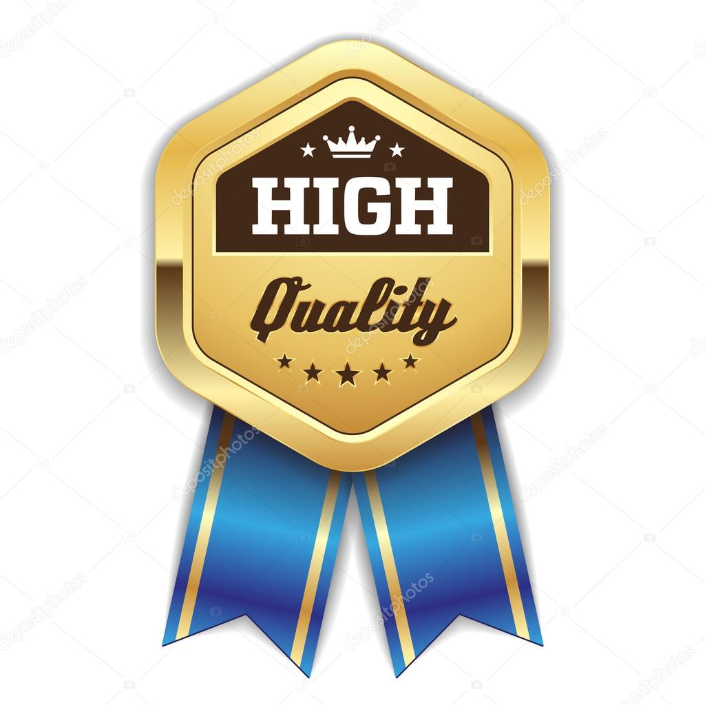 Gold high quality badge