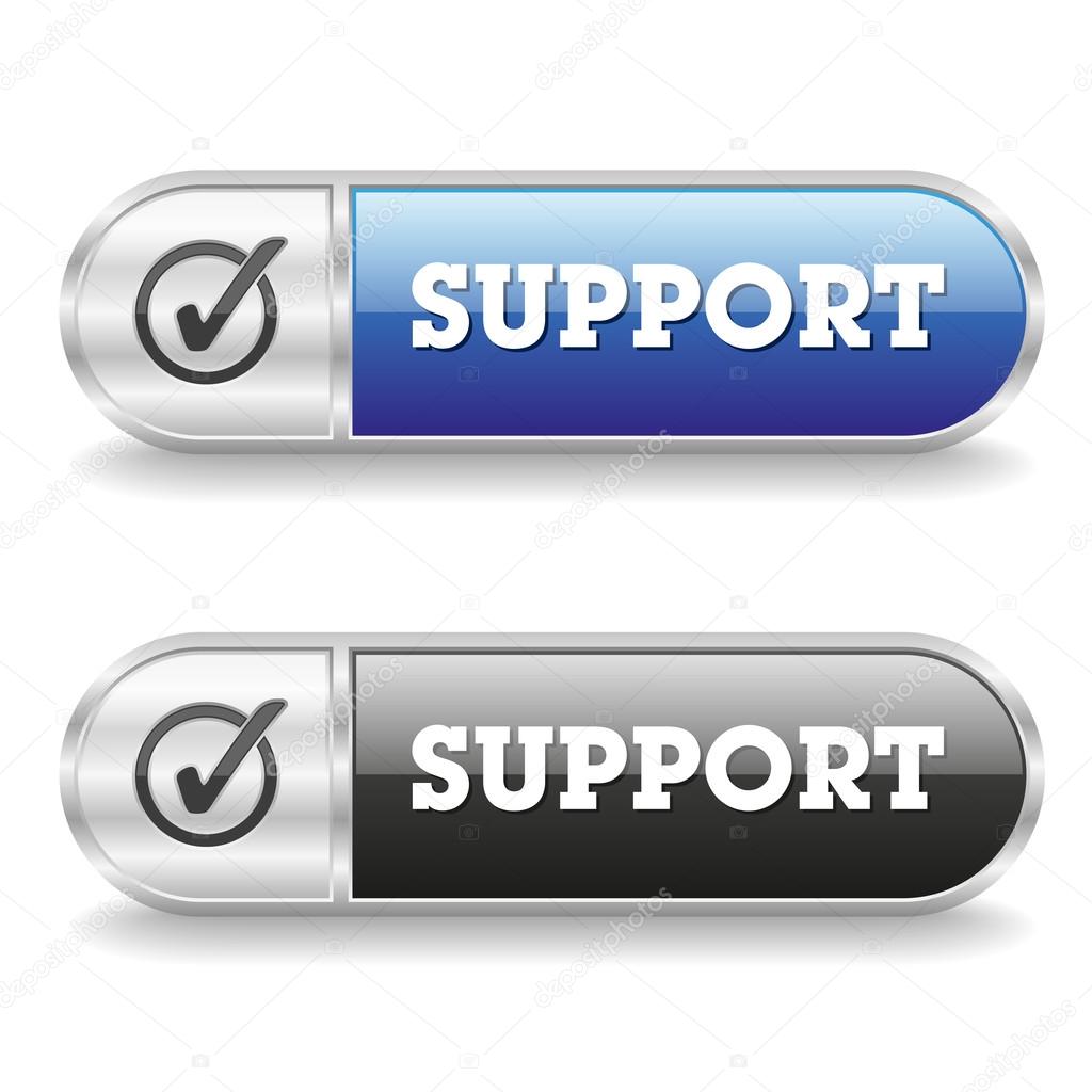 Support Buttons With Metallic Border