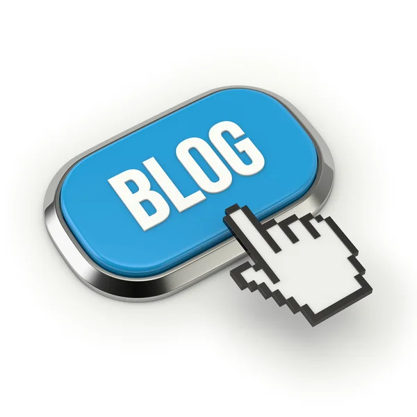 Blue blog button — Stock Photo, Image