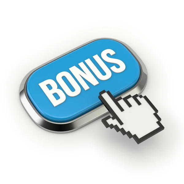 Blue bonus button — Stock Photo, Image