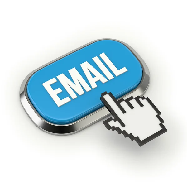 Mavi e-posta düğmesi — Stok fotoğraf