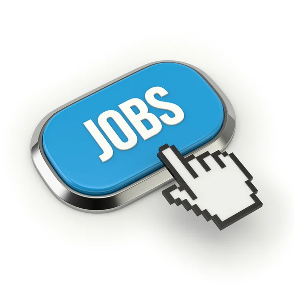 Κουμπί γαλάζιων θέσεων εργασίας — Φωτογραφία Αρχείου