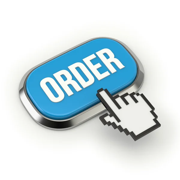 Blue order button — Stock Photo, Image