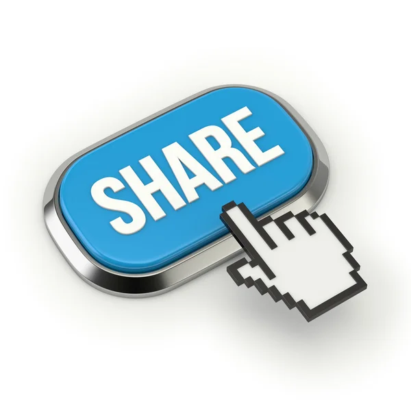 Blue Share Button — Stock Photo, Image