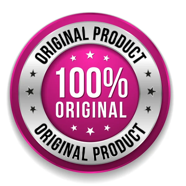 Hundred percent original badge — Stock Vector