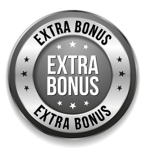 Yuvarlak ekstra bonus rozeti — Stok Vektör