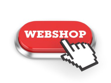 Kırmızı web Dükkanı düğmesi