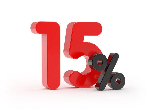 Red 15 percent — Stock Photo, Image