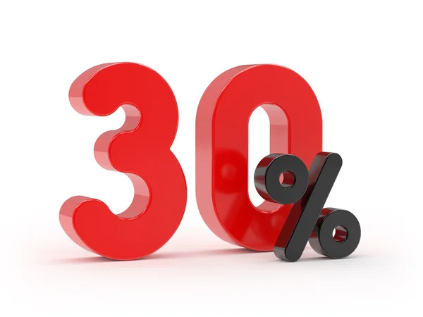 Red 30 percent — Stock Photo, Image