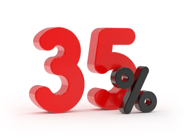 Red 35 percent — Stock Photo, Image