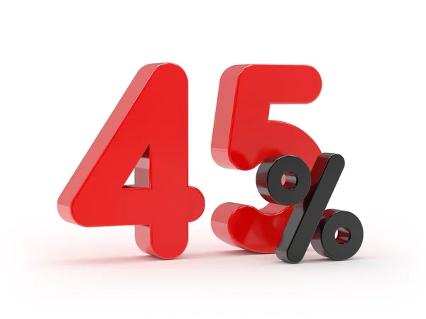 Red 45 percent — Stock Photo, Image