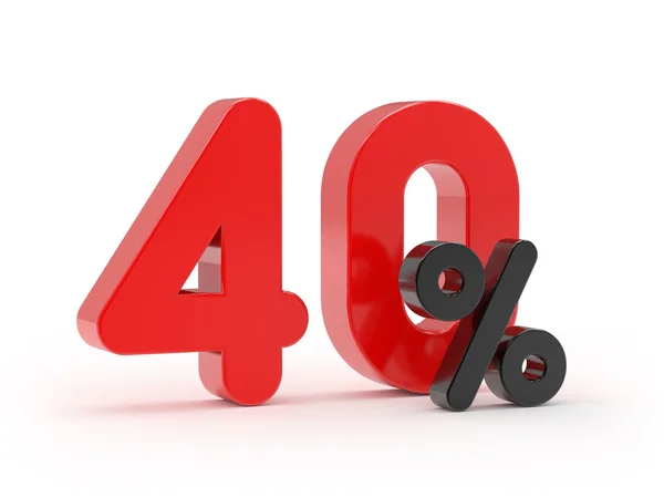 Red 40 percent — Stock Photo, Image