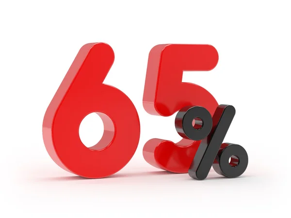 Red 65 percent — Stock Photo, Image