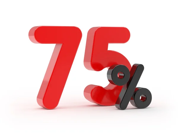 Red 75 percent — Stock Photo, Image