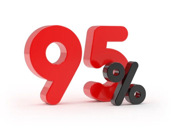 Red 95 percent — Stock Photo, Image