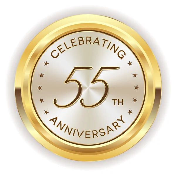Insignia 55 aniversario — Vector de stock