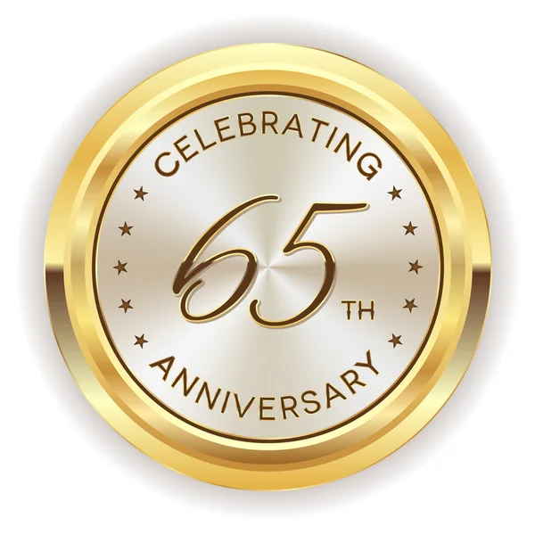 Insignia del 65 aniversario — Vector de stock