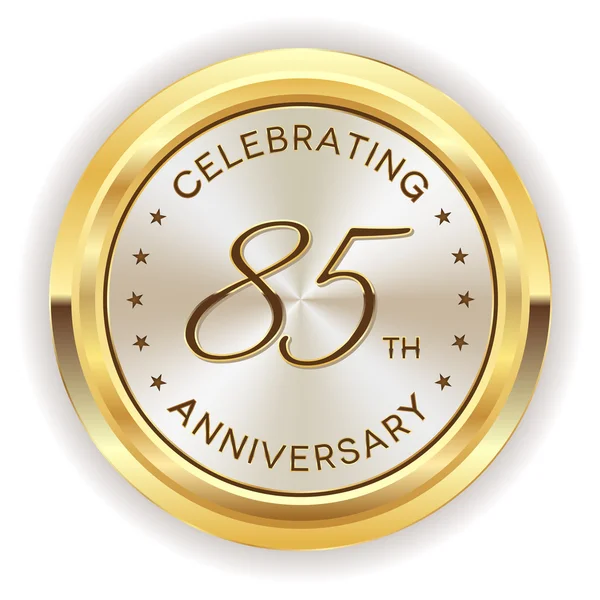 85. výročí odznak — Stockový vektor