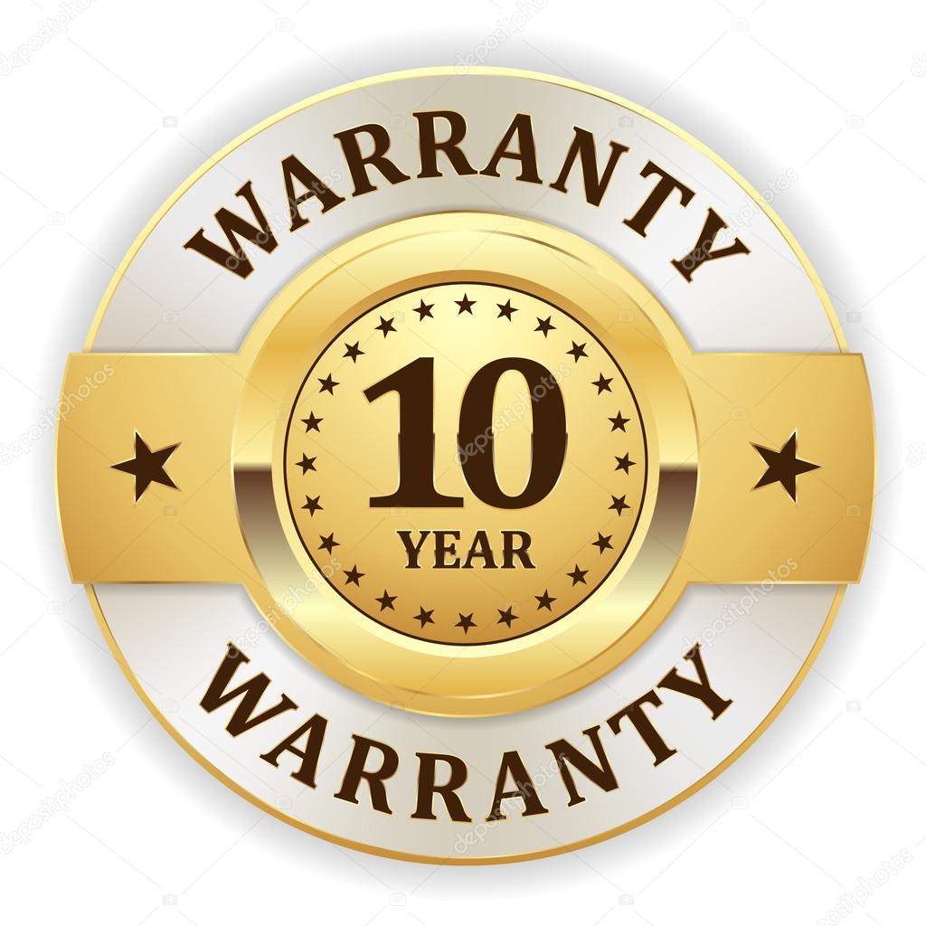 Gold 10 year warranty badge Stock Vector Image by ©newartgraphics 80513772
