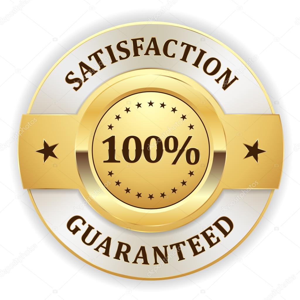 Gold satisfaction guarantee badge