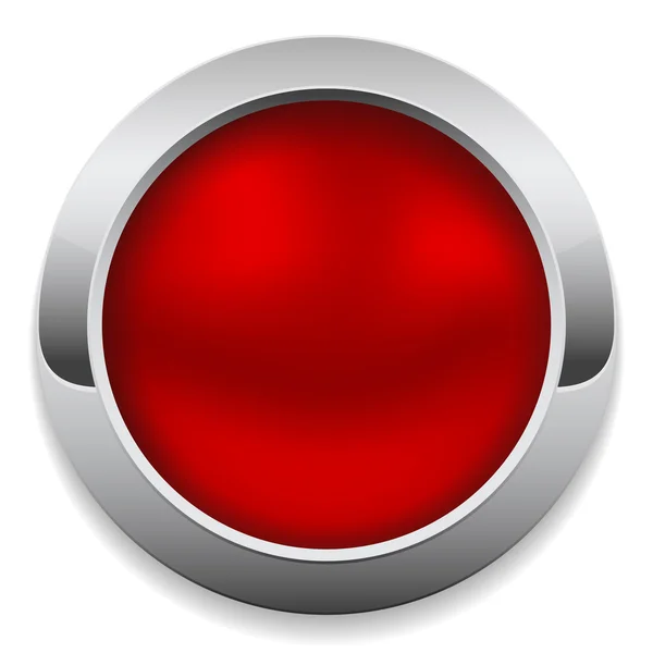 Round red button — Stock Vector