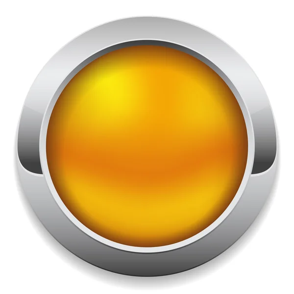 黄色の丸いボタン — ストックベクタ