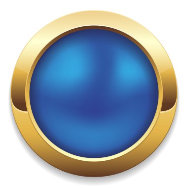 Altın kenarlıklı yuvarlak düğmesi