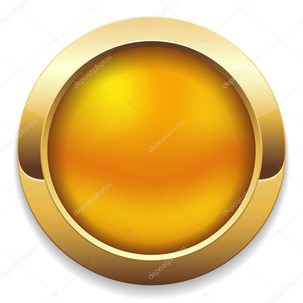 Round button with gold border
