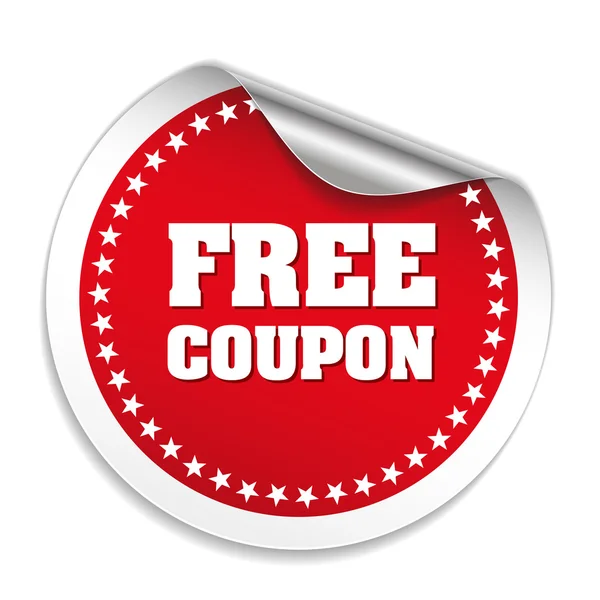 Free coupon sticker — Stock vektor