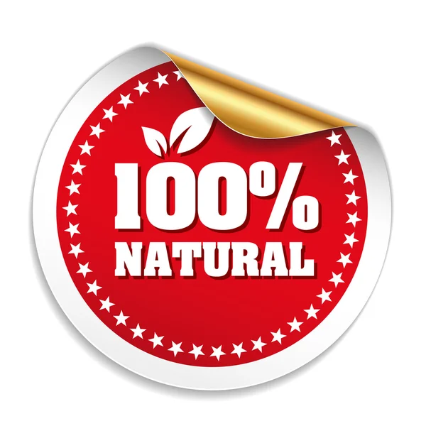 Natural product sticker — Stock Vector