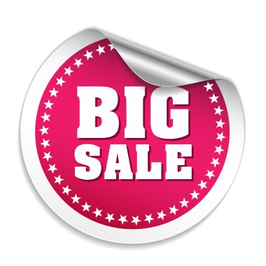 Mor büyük satış etiket