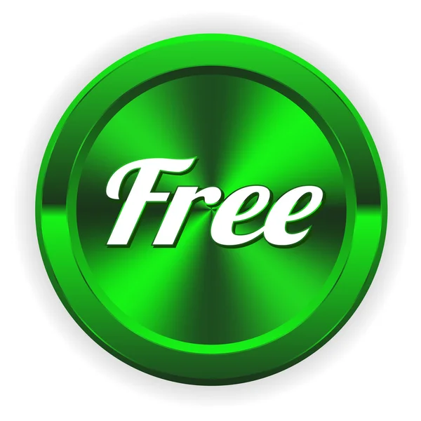 Botón verde libre — Vector de stock