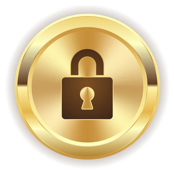 Gouden login-knop — Stockvector