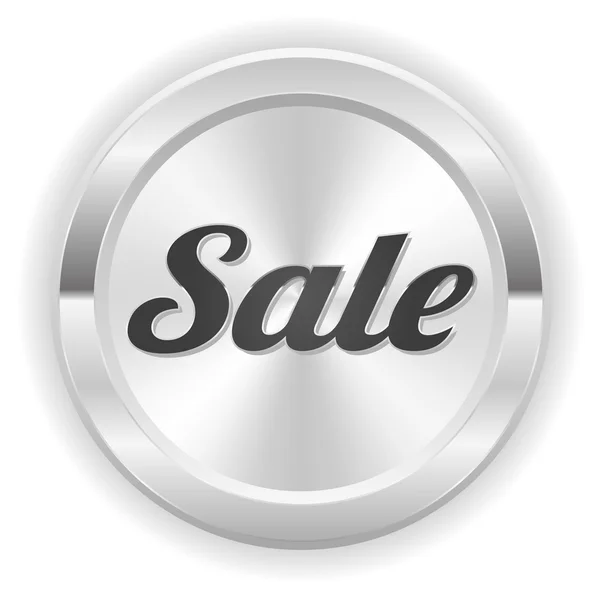 Silver sale button — Stock Vector