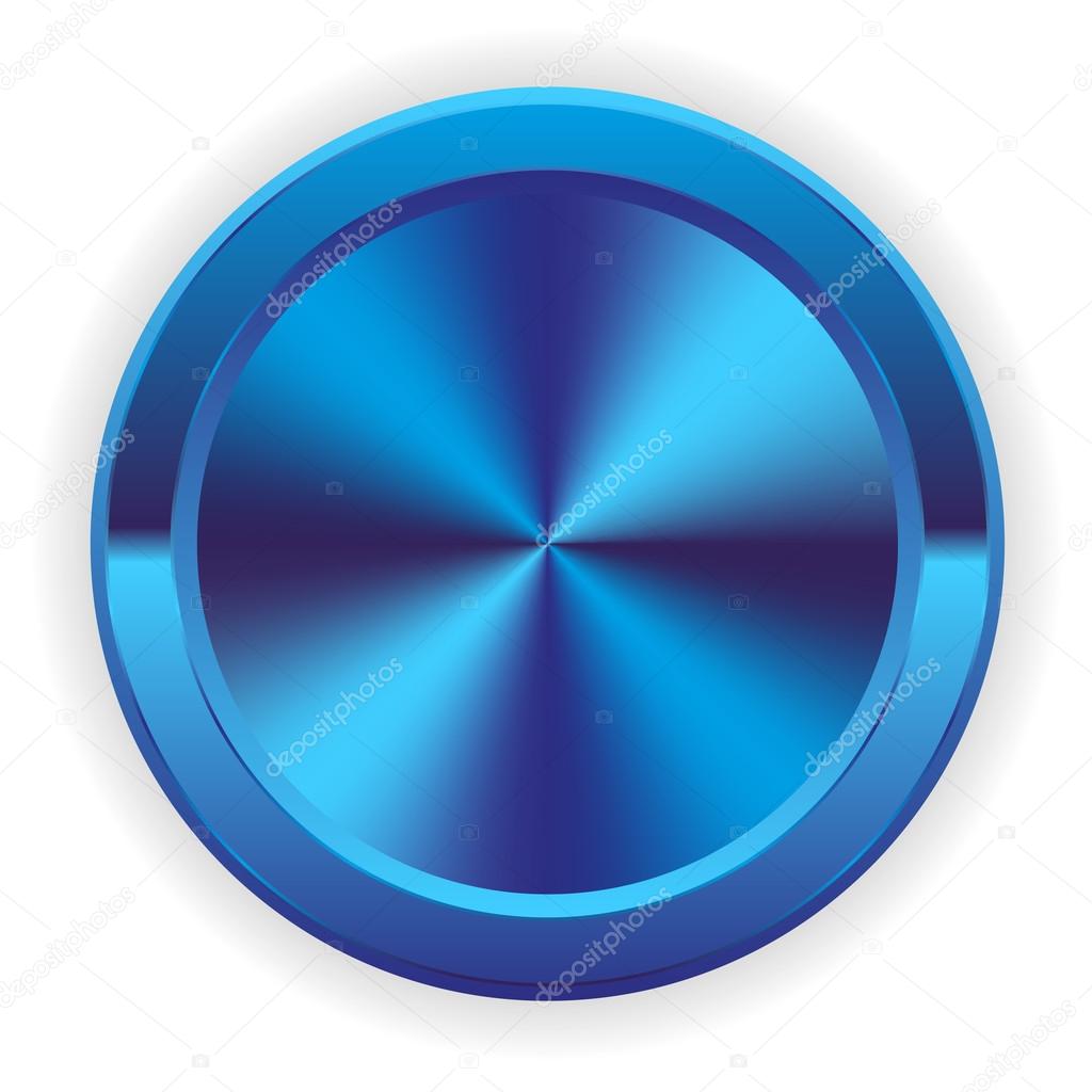 Metallic blue button