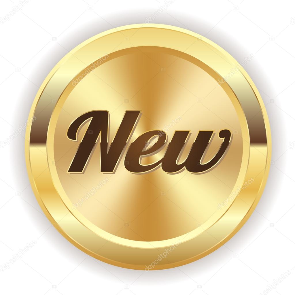 Gold new button
