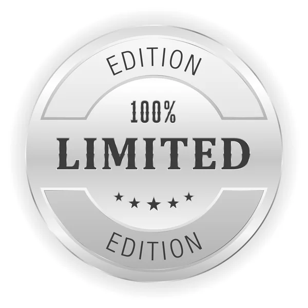 Przycisk srebra limited edition — Wektor stockowy