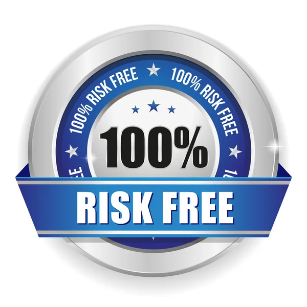 Hundra procent risk gratis badge — Stock vektor