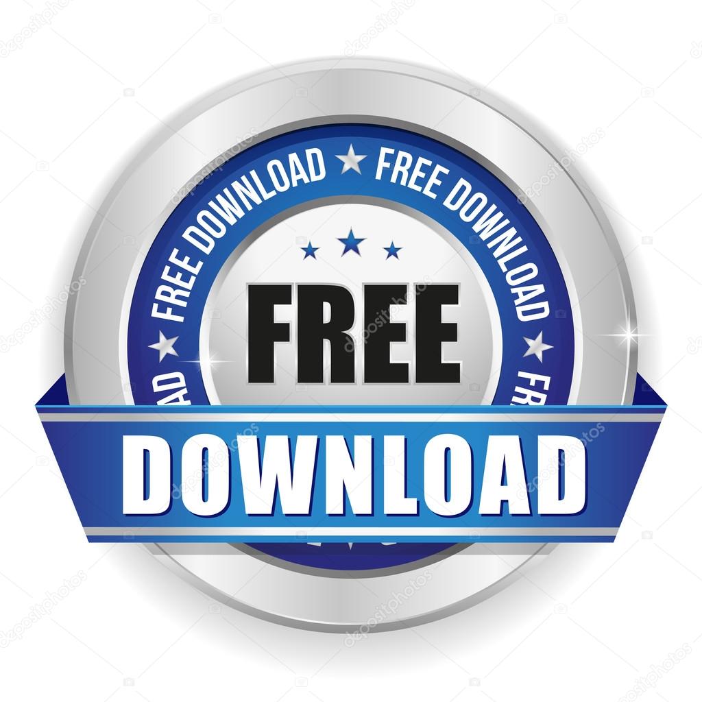 Blue free download badge