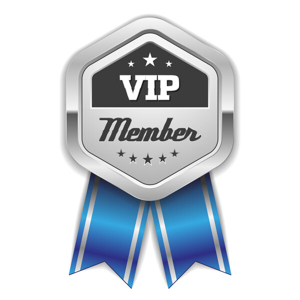 Silver vip member rosette