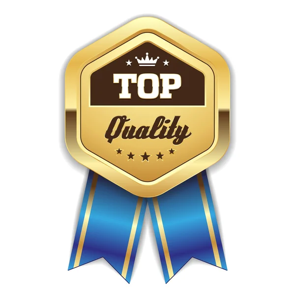 Odznak zlatý nejvyšší kvality — Stockový vektor