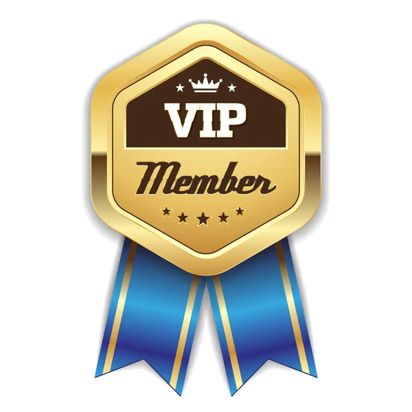 Gold vip Mitglied Rosette — Stockvektor