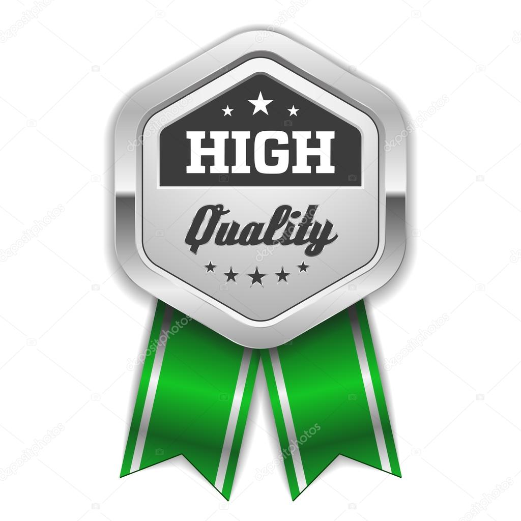Silver high quality badge
