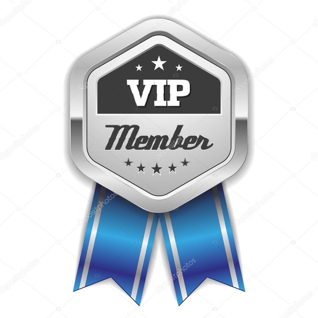 Silver vip member rosette