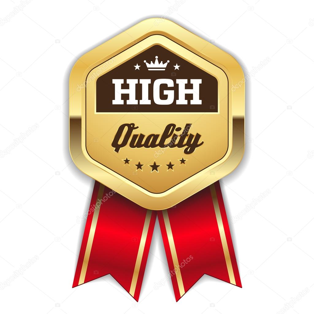 Gold high quality badge