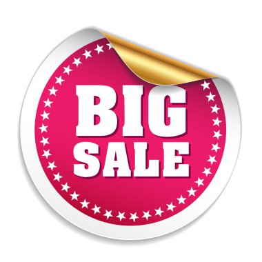 Mor büyük satış etiket