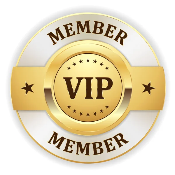 Gouden VIP-lid badge — Stockvector